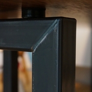 クルミ一枚板とアイアンレッグのダイニングテーブル画像9
