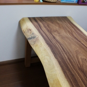 モンキーポッド一枚板とオーク2Way木脚のダイニングテーブル画像1