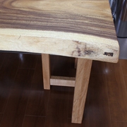 モンキーポッド一枚板とオーク2Way木脚のダイニングテーブル画像4