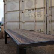 USED足場板と40角アイアンフレームの大型テーブル画像8