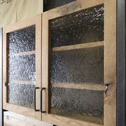 オーク キッチンシェルフ・カップボード付ガラス扉のタワーシェルフ画像3